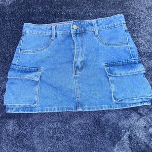 SHEIN Blue Denim Skirt